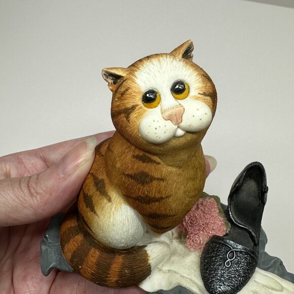Vtg Comic Curious Cats Orange Ginger Cat Fancy Shoes Heels Lady Dance - Picture 6 of 7